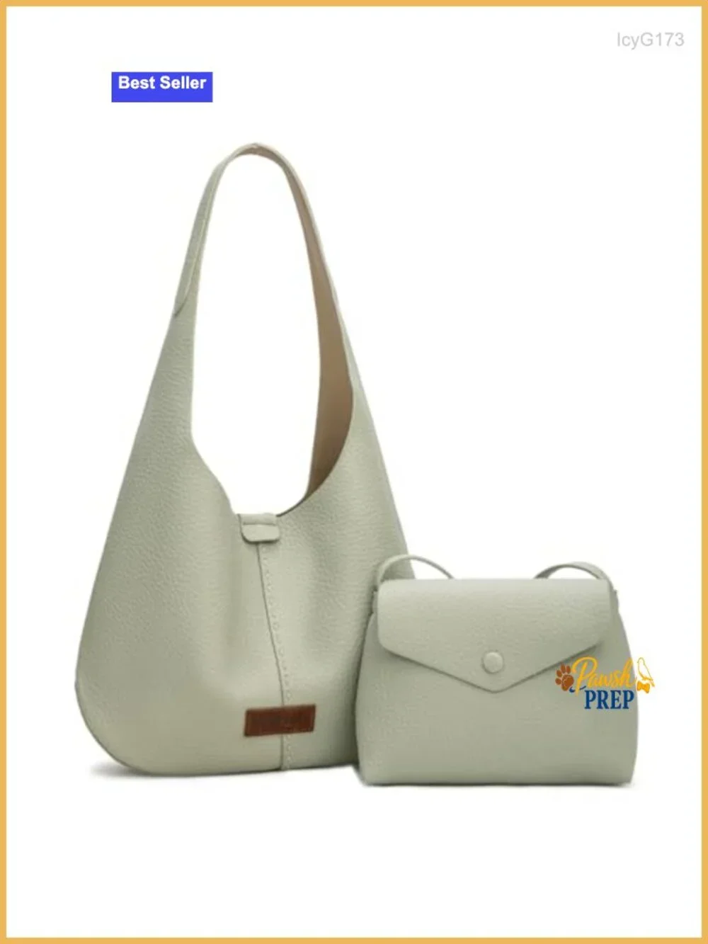 Women's Hobo Purse 2-Piece Set Slouchy Shoulder Handbag with Small Crossbody